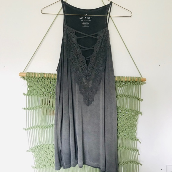 American Eagle soft crossed tank - Picture 1 of 3